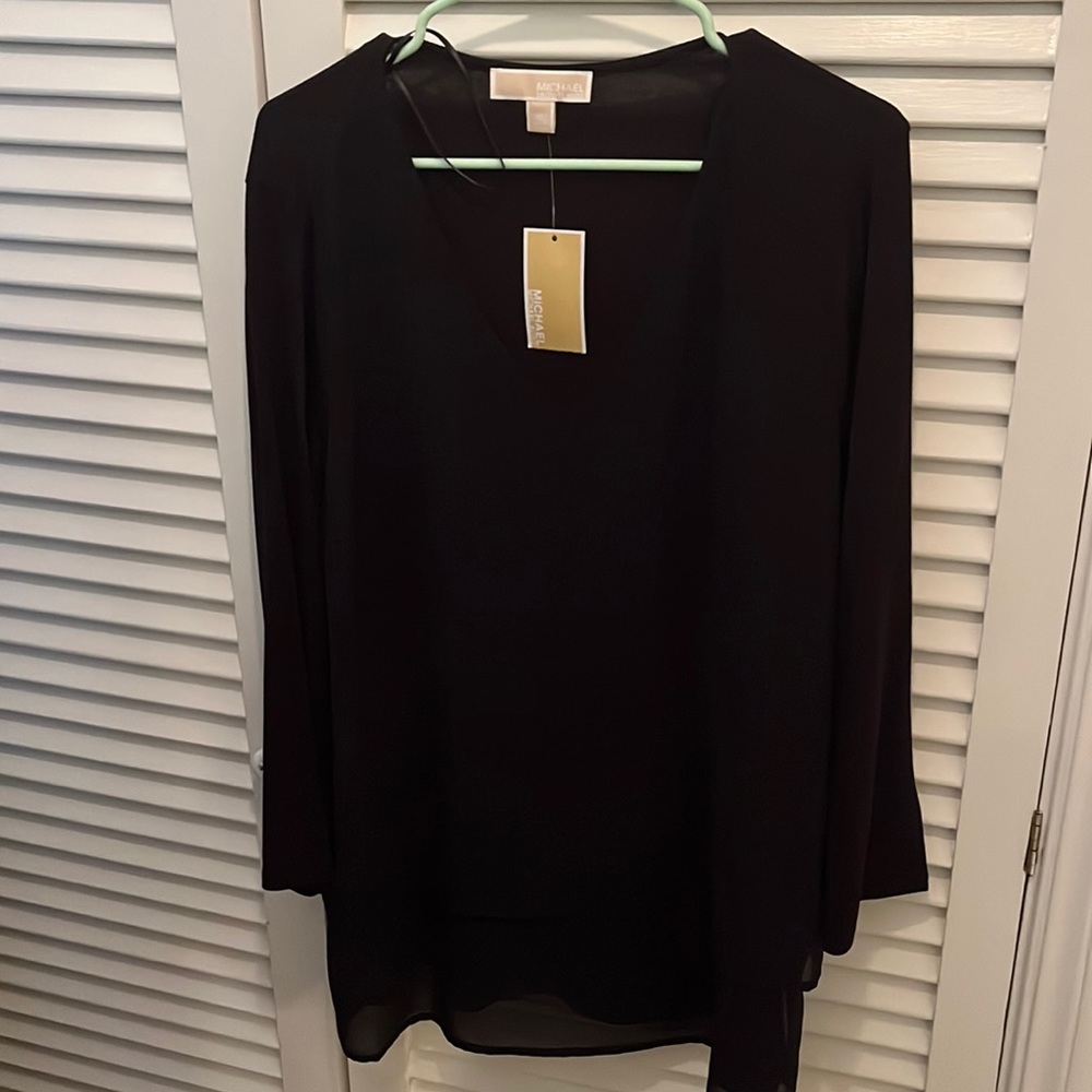 MK Black long sleeve blouse